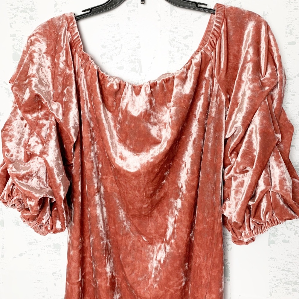 Forever 21 Velvet Off the Shoulder Top - Picture 3 of 6